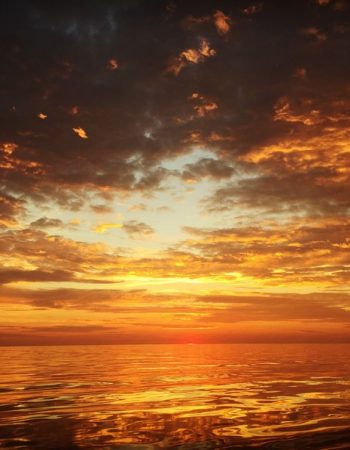 Sunset on Petoskey Charter Fishing outing